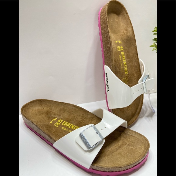 NEW Birkenstock Madrid Women’s Patent Birko-Flor Adjustable Buckle Sandals Slide - Picture 10 of 10